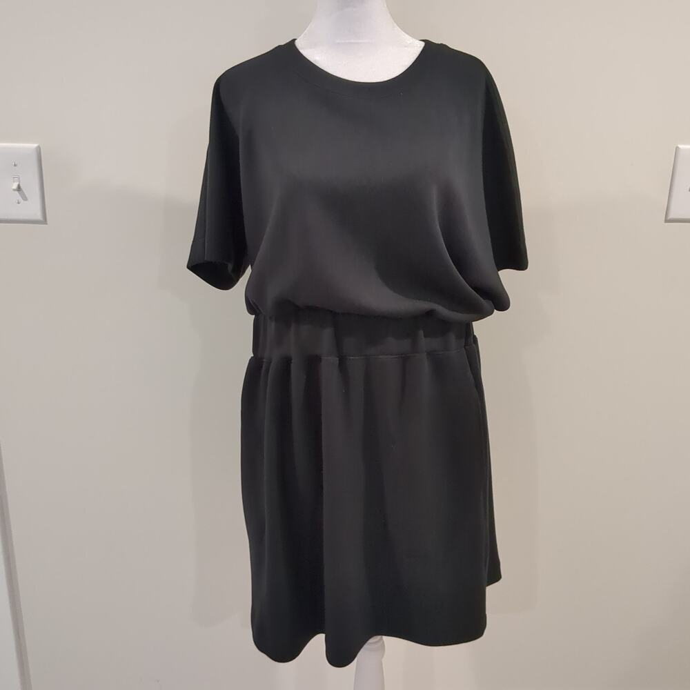 SPANX AirEssentials Womens L Athleisure Black Sweatshirt Dress Casual Comfort